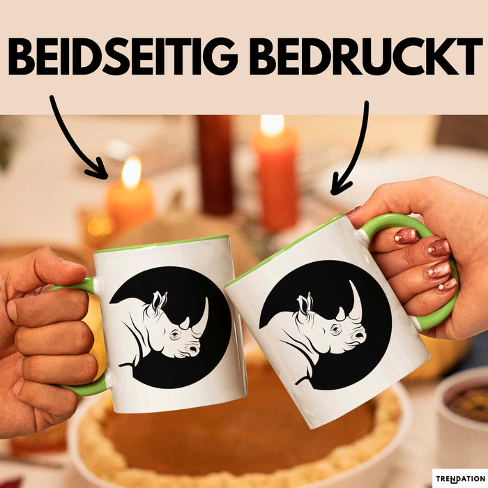 Nashorn Tasse Geschenk Lustige Geschenkidee Spruch Grün Trendation