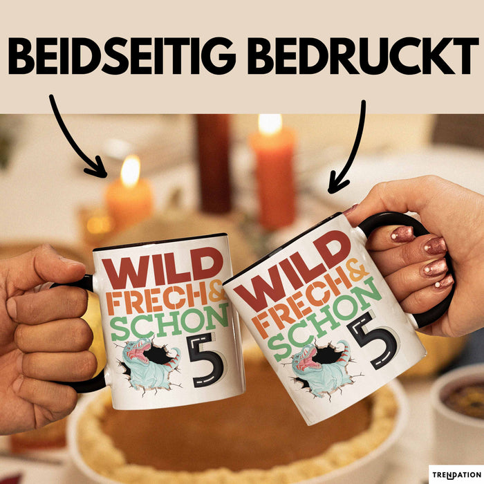 5. Geburtstag Geschenk Tasse Becher Wild Frech Und Schon 5 Trendation