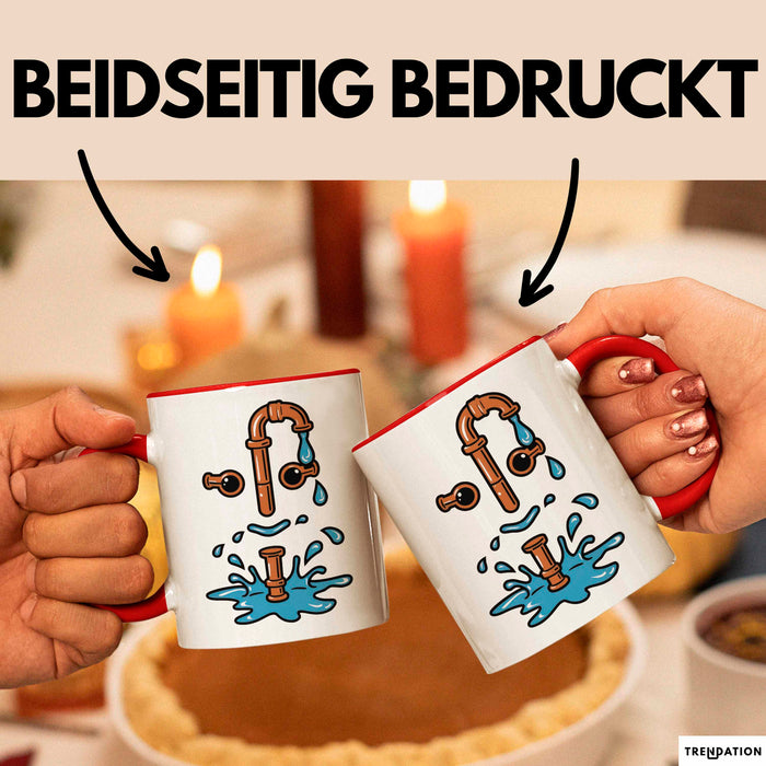 Klempner Tasse Geschenkidee Rohr Experte Lustiger Spruch Geschenkidee Lustig Rot Trendation