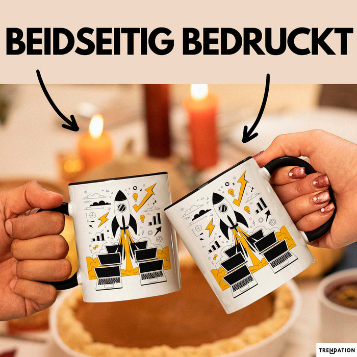 Startup Gründer Tasse Geschenk Lustige Geschenkidee Spruch Für Hustle Erbauer Trendation