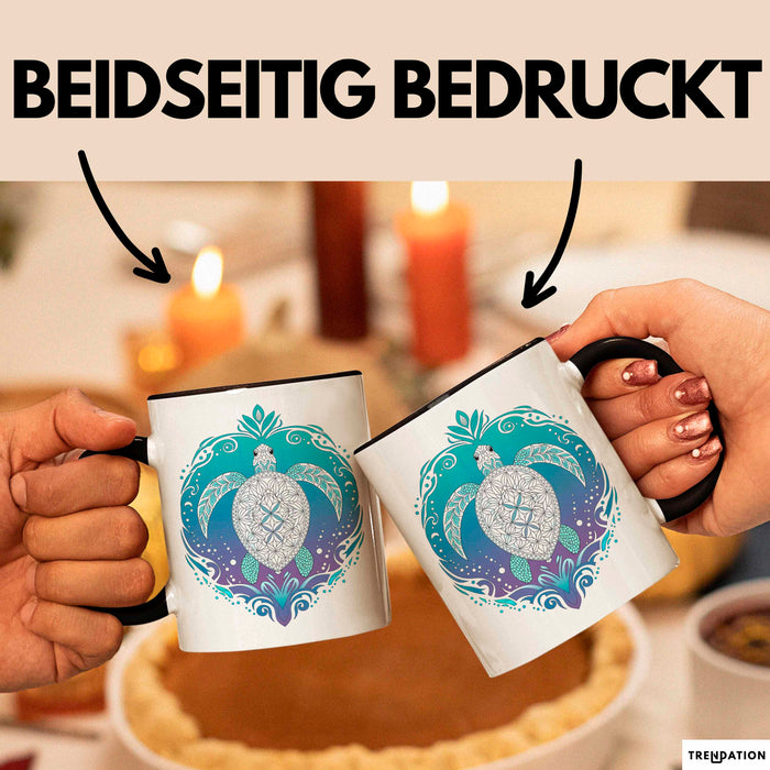 Schildkröte Tierliebhaber Tasse Geschenk Lustige Geschenkidee Spruch Schildkröten Mandala Trendation