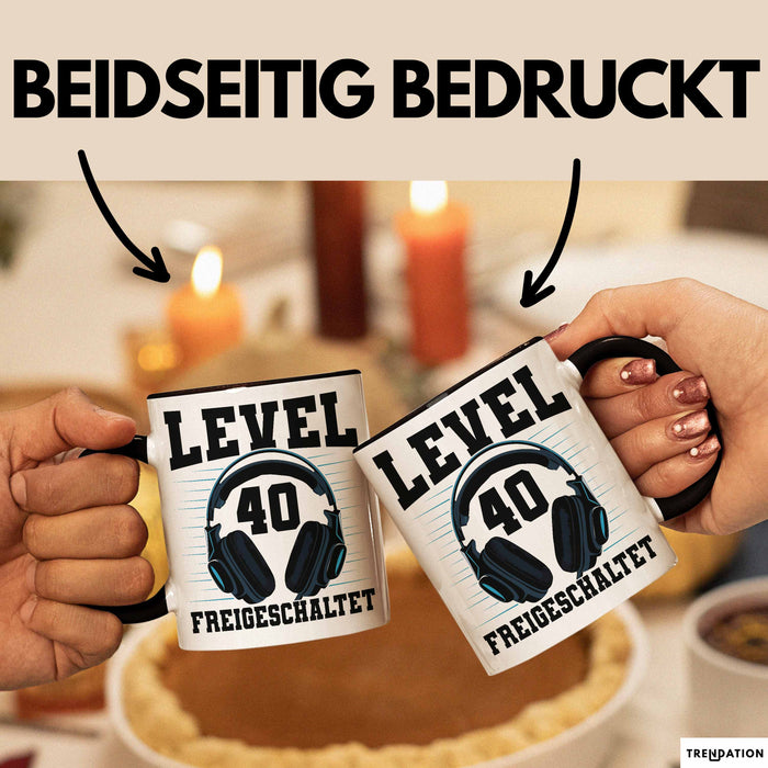 40. Geburtstag Geschenk Männer Gamer Tasse Geschenk 40Er Geburtstag Trendation