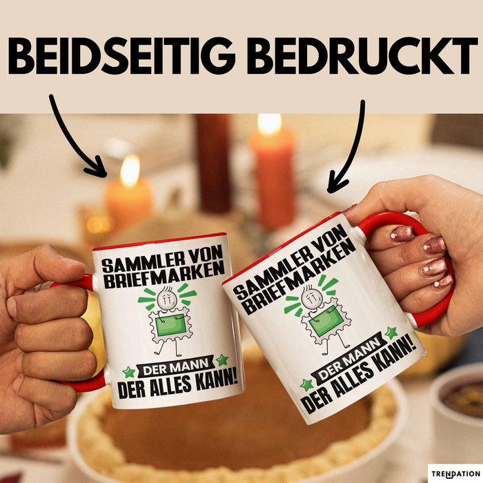 SammlervonBriefmarken Tasse Geschenk für SammlervonBriefmarken Der Mann Der Alles Kann Geschenkidee zum Geburtstag Rot Trendation
