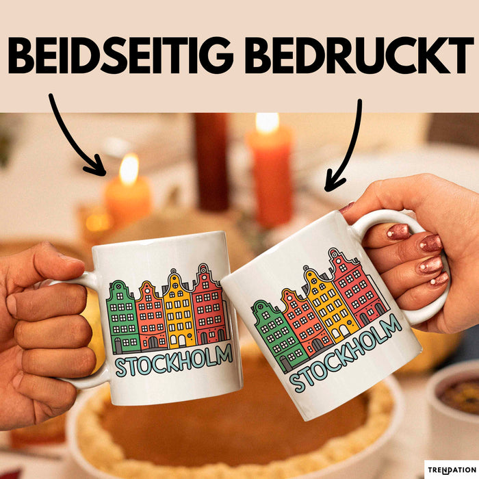 Stockholm Schweden Skandinavien Schwedisch Tasse Geschenk Lustige Geschenkidee Spruch Weiß Trendation