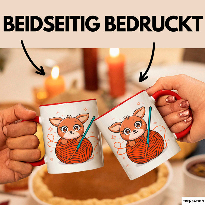 Häkel Fan Tasse Geschenk Lustige Geschenkidee Spruch Für Amigurumi Macher Rot Trendation