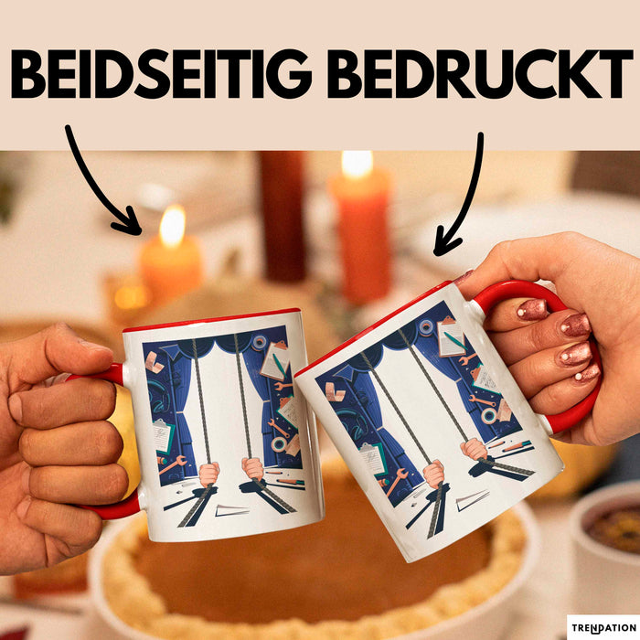 Bühnenarbeiter Tasse Geschenk Lustige Geschenkidee Spruch Für Backstage Crew Rot Trendation