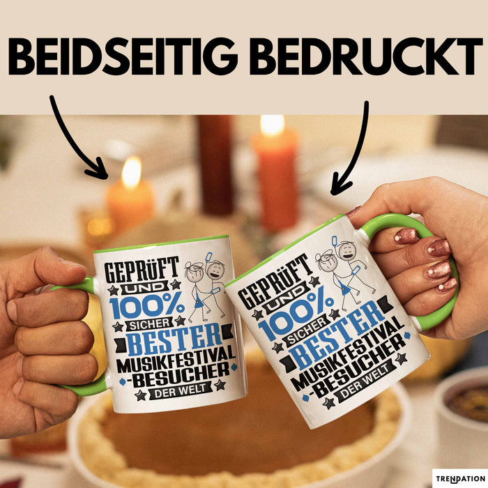Musikfestival-Besucher Geschenk Lustiger Spruch für Musikfestival-Besucher Geschenkidee Bester Musikfestival-Besucher Der Welt Grün Trendation