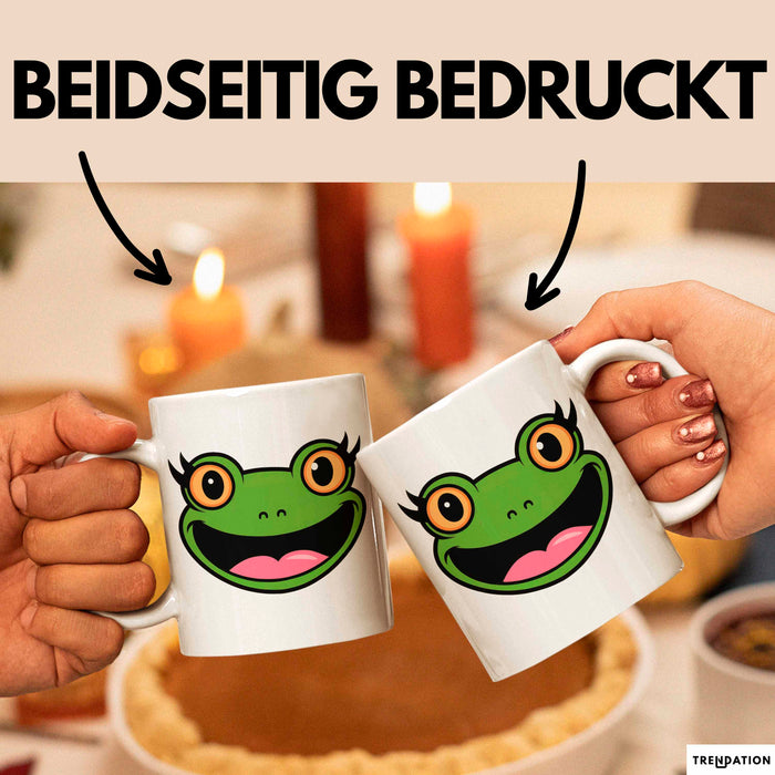 Frosch Tier Tasse Geschenk Lustige Geschenkidee Spruch Weiß Trendation
