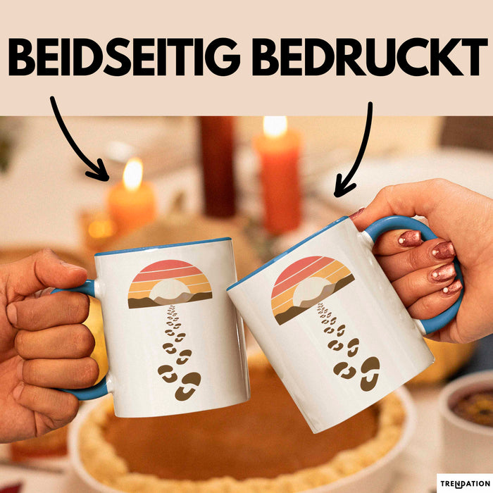 Wandern Tasse Geschenkidee Pfad Entdecker Lustiger Spruch Geschenkidee Lustig Blau Trendation