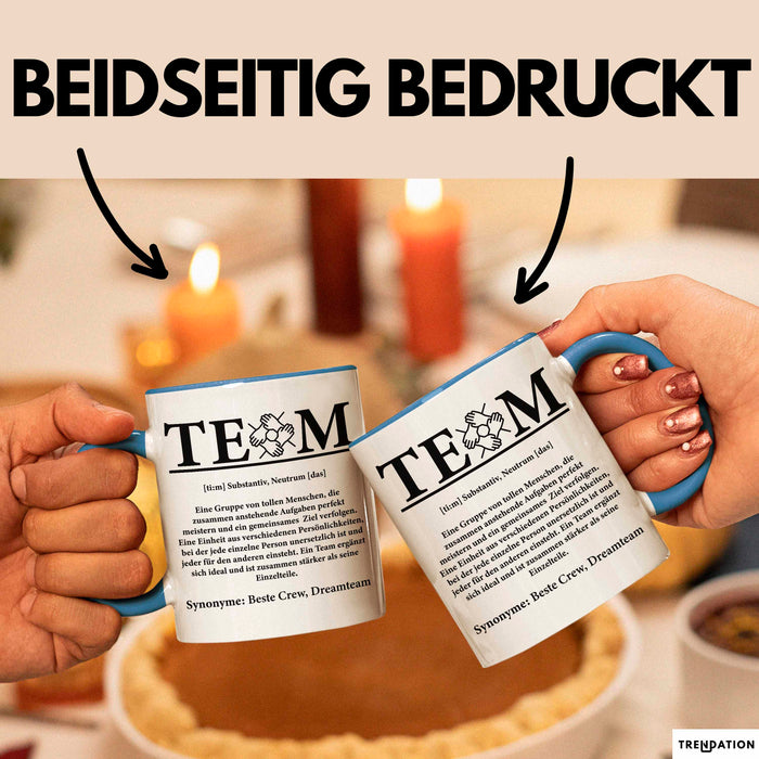 Bürokollege Tasse Geschenkidee Team Definition Kollege Blau Trendation