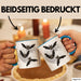 Halloween Tasse Geschenk Fledermäuse Vollmond Grafik Geschenkidee Blau Trendation