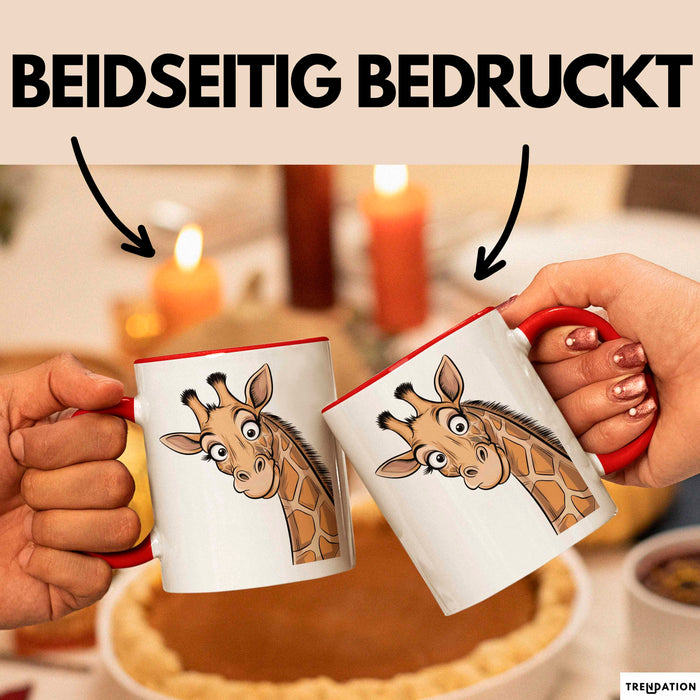 Sarkastische Giraffe Tasse Geschenk Lustige Geschenkidee Spruch Rot Trendation