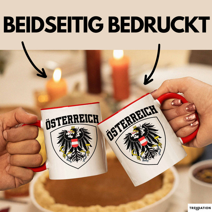 Österreich Tasse Geschenk Flagge Austria Rot Trendation