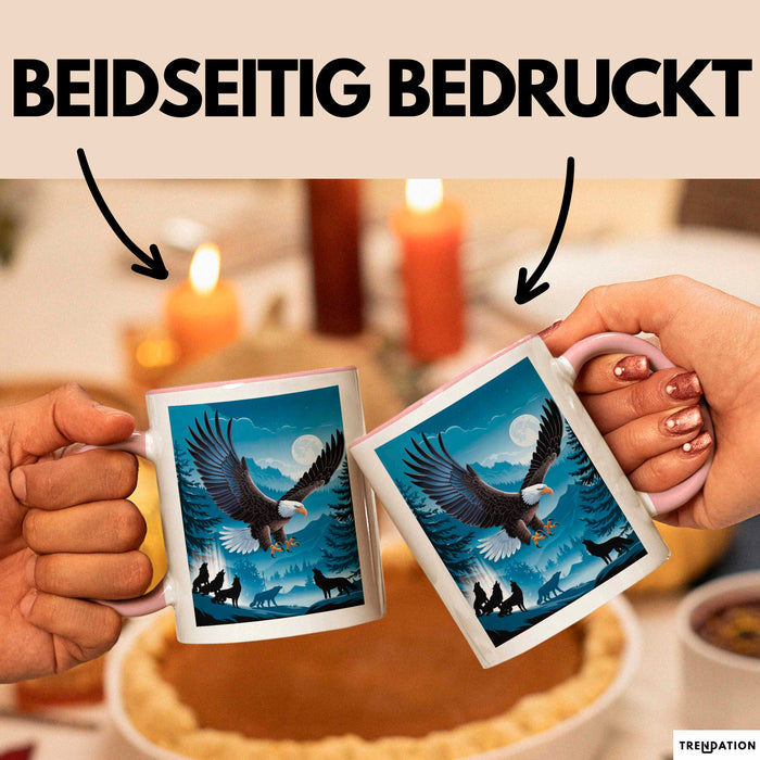Adler Vogel Tasse Geschenk Lustige Geschenkidee Spruch Rosa Trendation