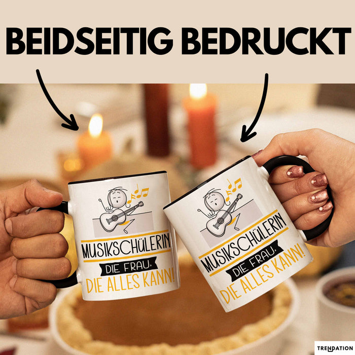 Musikschülerin Geschenk Tasse Becher Die Frau Die Allen Kann Geschenkidee für eine Musikschülerin Lustig Trendation