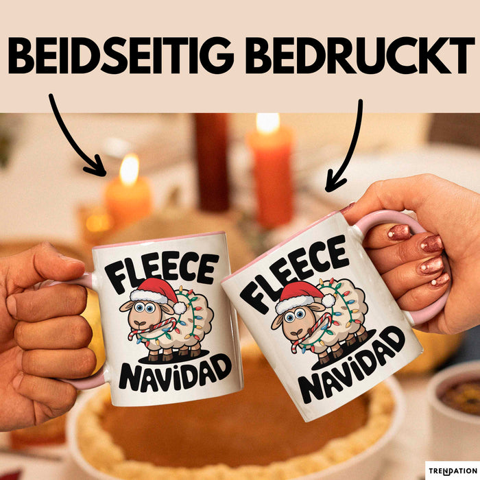 Schaf Tier Bauer Tasse Becher Geschenk Lustige Geschenkidee Spruch Fleece Navidad Rosa Trendation