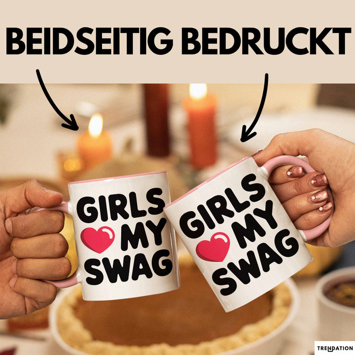 Sarkastische Jungs Sarkasmus Tasse Geschenk Lustige Geschenkidee Spruch Mädchen Lieben Meinen Swag Rosa Trendation