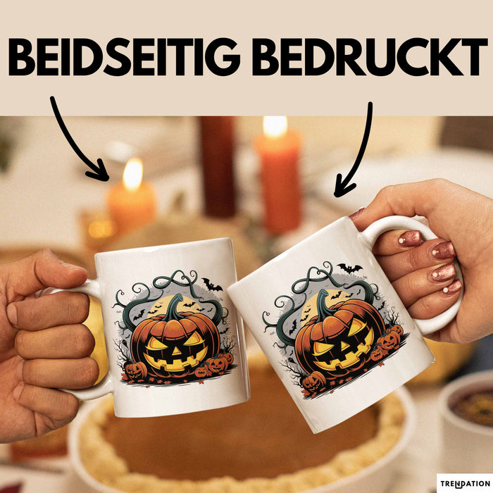Halloween Tasse Geschenkidee für Grusel Saison Fans Weiß Trendation