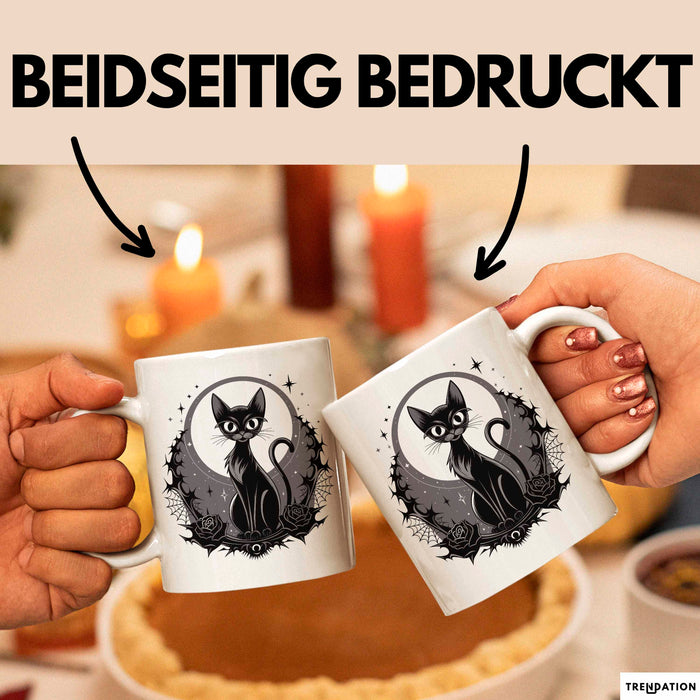 Goth Fan Tasse Geschenkidee für Freunde düsterer Ästhetik Weiß Trendation