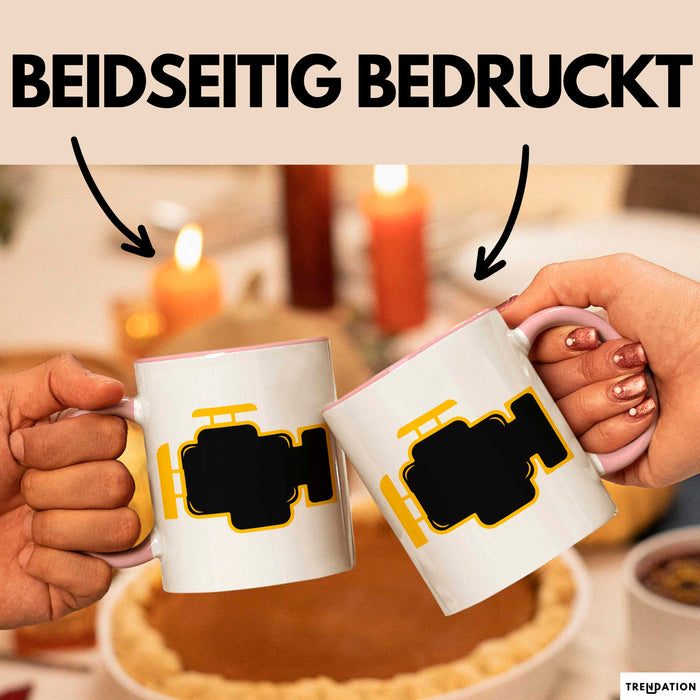 Motorkontrollleuchte Tasse Geschenk Lustige Geschenkidee Rosa Trendation
