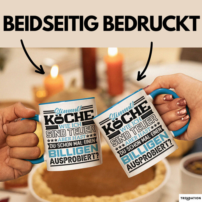 Köche Tasse Geschenk Lustiger Spruch Über Teure Köche Humor Blau Trendation