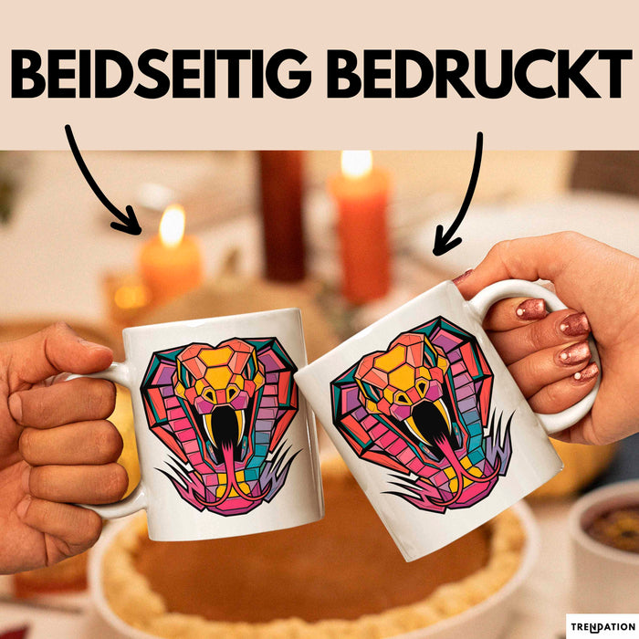 Reptil Schlange Tier Tasse Geschenk Lustige Geschenkidee Spruch Weiß Trendation