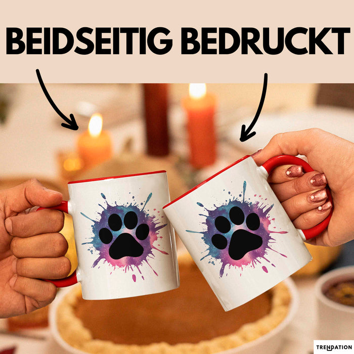 Hund Tierliebhaber Tasse Geschenk Lustige Geschenkidee Spruch Rot Trendation