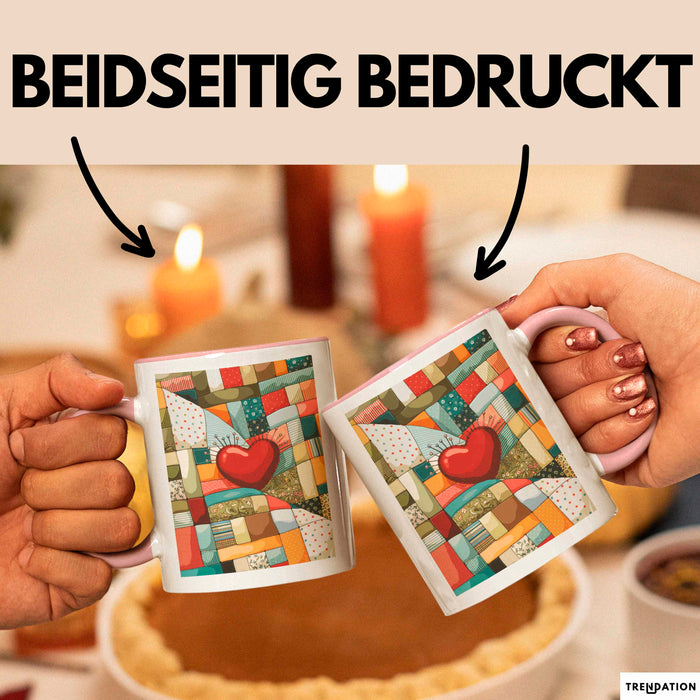 Quilter Tasse Geschenk Lustige Geschenkidee Spruch Für Patchwork Fans Rosa Trendation