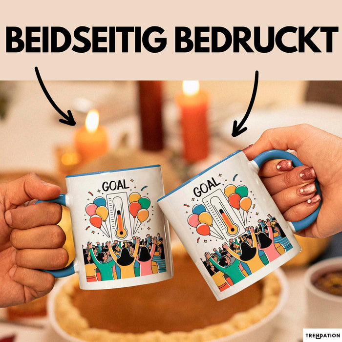 Fundraiser Tasse Geschenk Lustige Geschenkidee Spruch Für Spenden Champions Blau Trendation