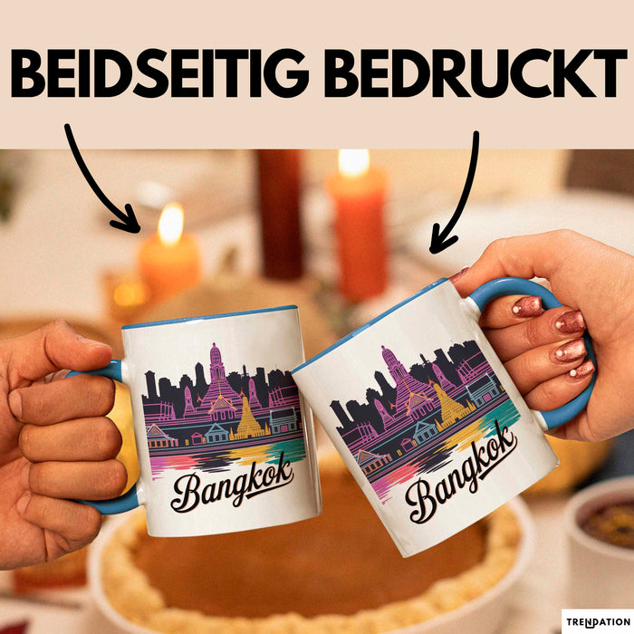Bangkok Thailand Tasse Geschenk Lustige Geschenkidee Spruch Blau Trendation