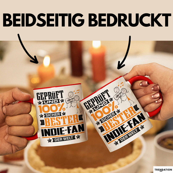 Indie-Fan Geschenk Lustiger Spruch für Indie-Fan Geschenkidee Bester Indie-Fan Der Welt Rot Trendation