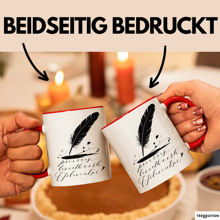 Dichter Tasse Geschenkidee für Reim und Versliebhaber Rot Trendation