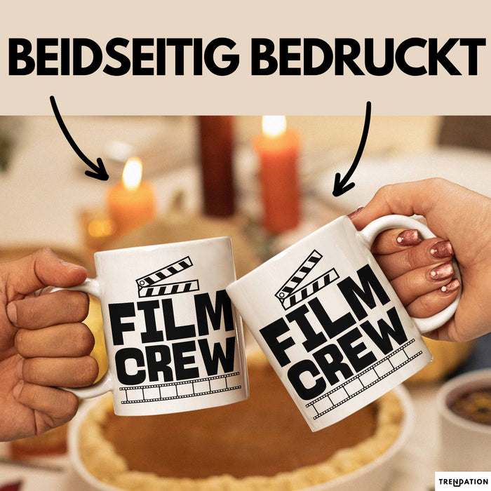 Film-Crew Tasse Geschenk Fime-Macher Geschenkidee Becher Weiß Trendation