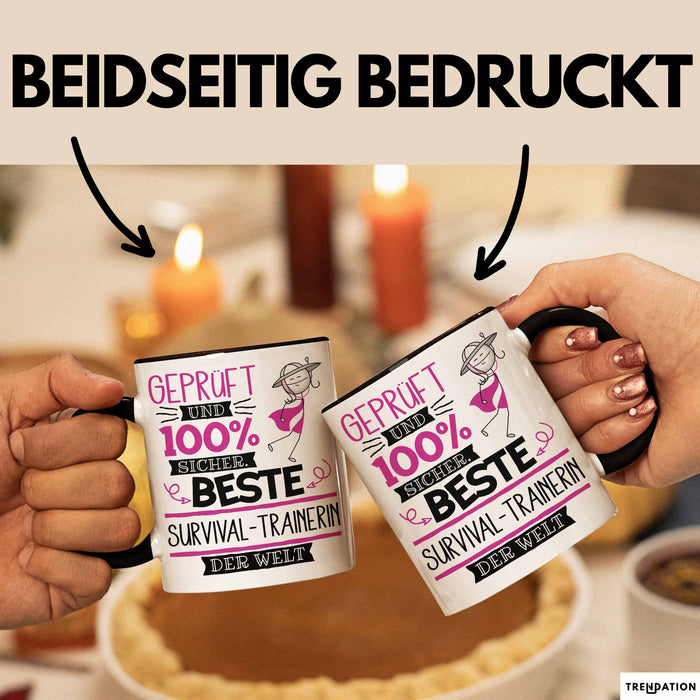 Survival-Trainerin Geschenk Becher Tasse Gott Schuf Alle Menschen Gleich Nur Die Besten Durfeten Survival-Trainerin Werden Geschenkidee Lustig Trendation