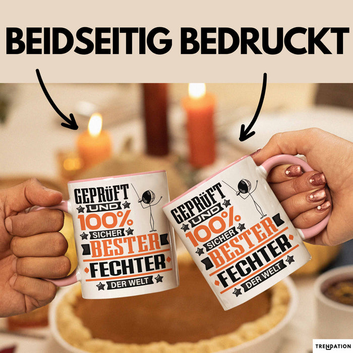 Fechter Geschenk Lustiger Spruch für Fechter Geschenkidee Bester Fechter Der Welt Rosa Trendation