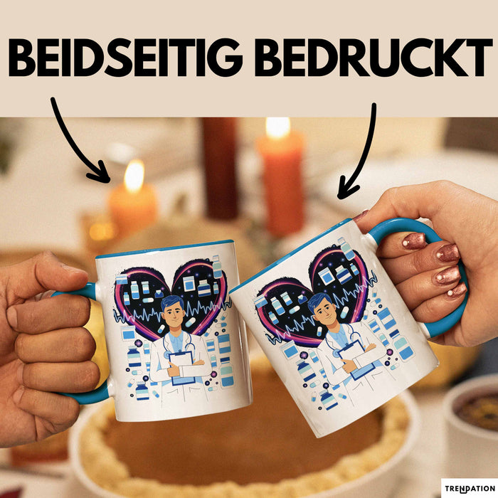 Arzt Tasse Geschenk Lustige Geschenkidee Spruch Für Medizinische Fachkräfte Blau Trendation