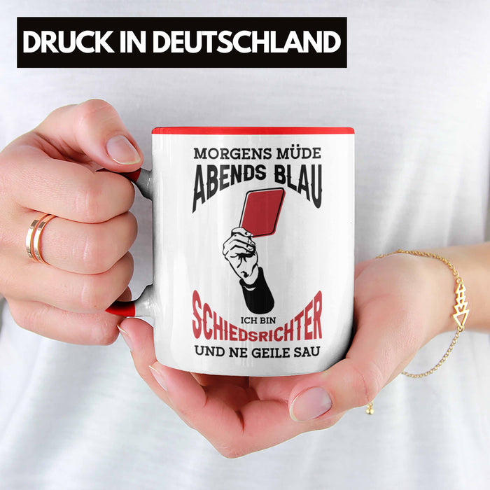 Schiedsrichter Tasse Geschenk für Schiedsrichter mit Spruch Rot Trendation