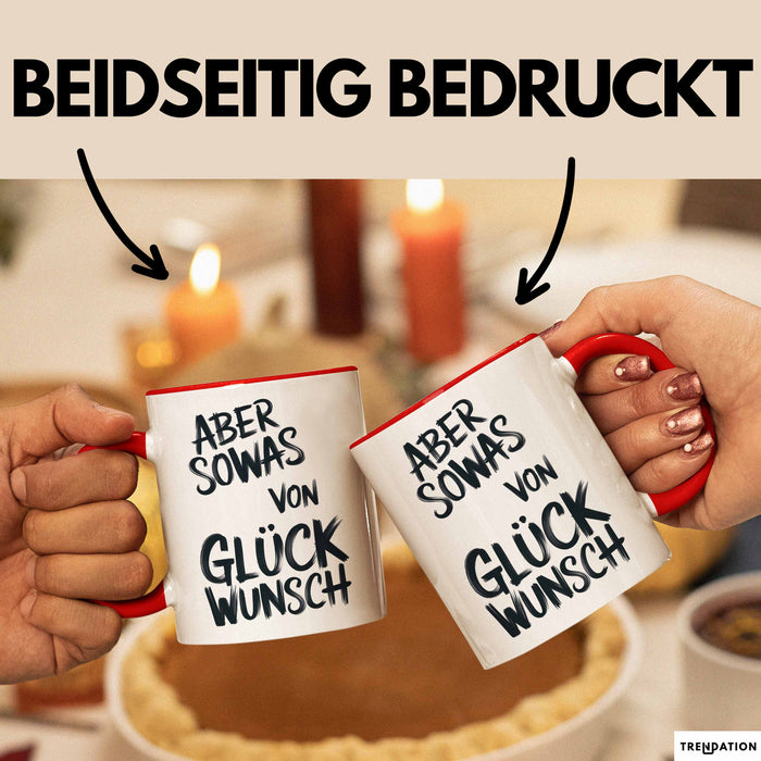 Sarkastischer Sarkasmus Tasse Geschenk Lustige Geschenkidee Spruch Aber Sowas Von Glück Wunsch Rot Trendation