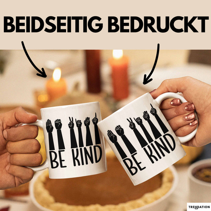 Be Kind Tasse Geschenk Sozialarbeiter Soziale Arbeit Tassen Geschenkidee Weiß Trendation
