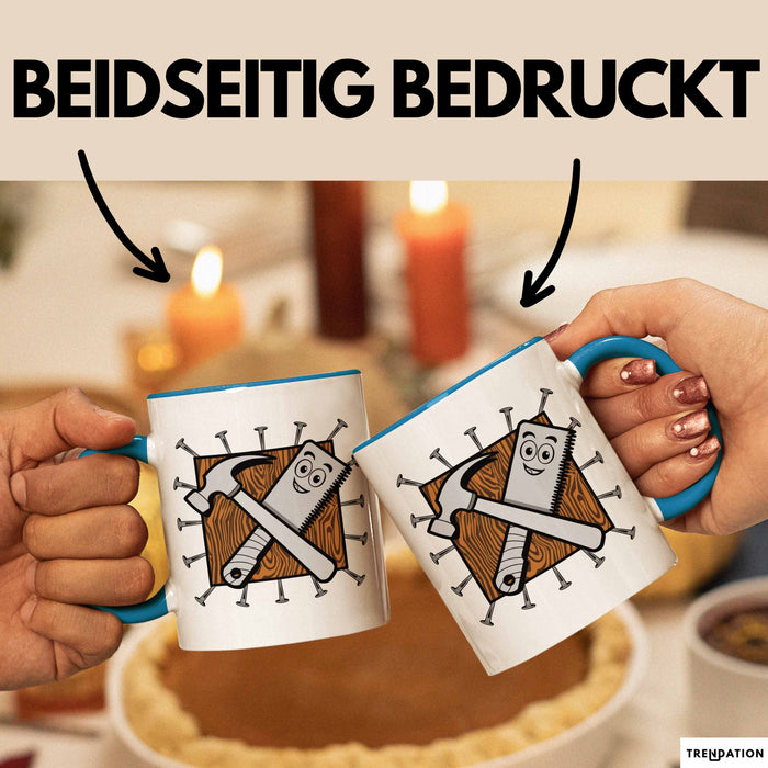Tischler Tasse Geschenk Lustige Geschenkidee Spruch Für Holzhandwerker Blau Trendation
