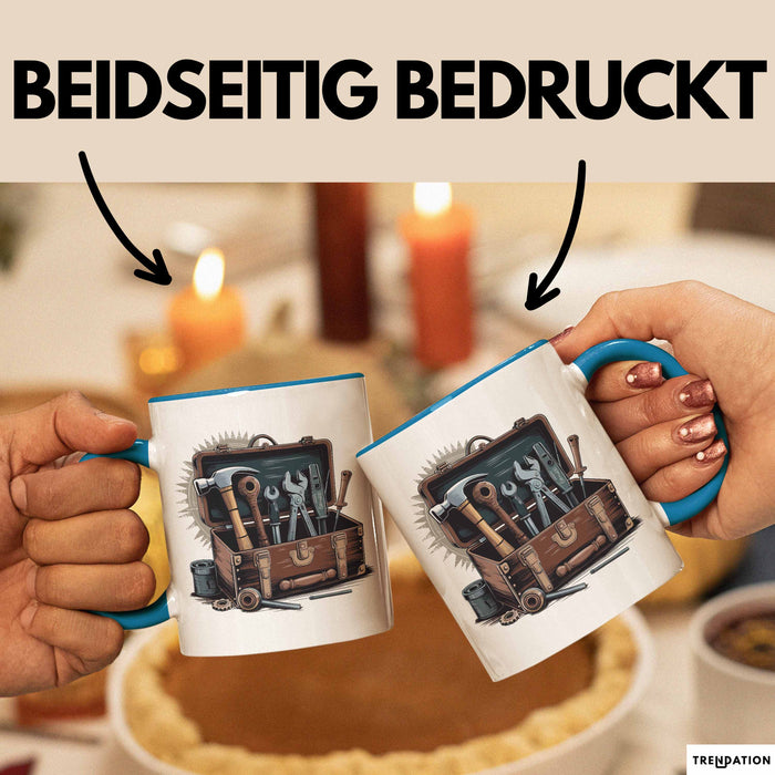 Handwerker Tasse Geschenkidee für Reparaturexperten Blau Trendation