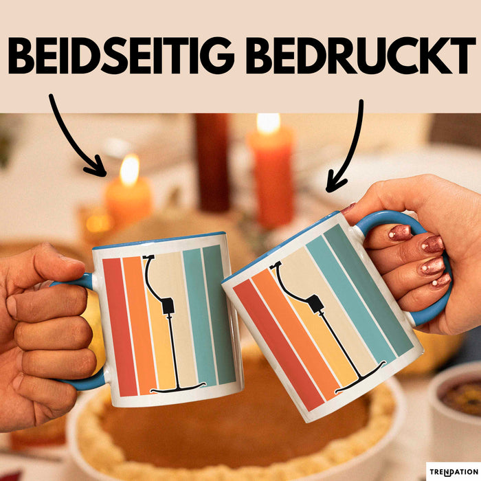 Ski Tasse Geschenk Grafik Skilift Becher Blau Trendation