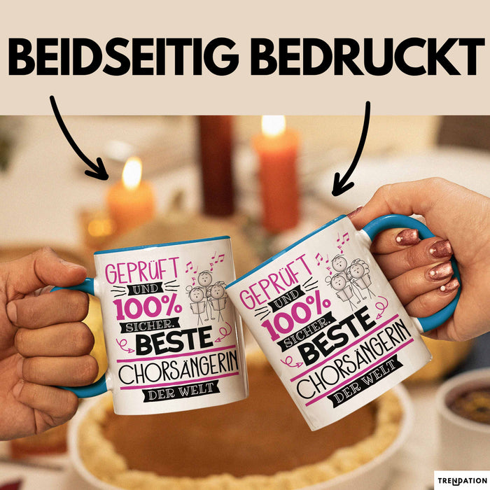Chorsängerin Geschenk Becher Tasse Gott Schuf Alle Menschen Gleich Nur Die Besten Durfeten Chorsängerin Werden Geschenkidee Lustig Blau Trendation