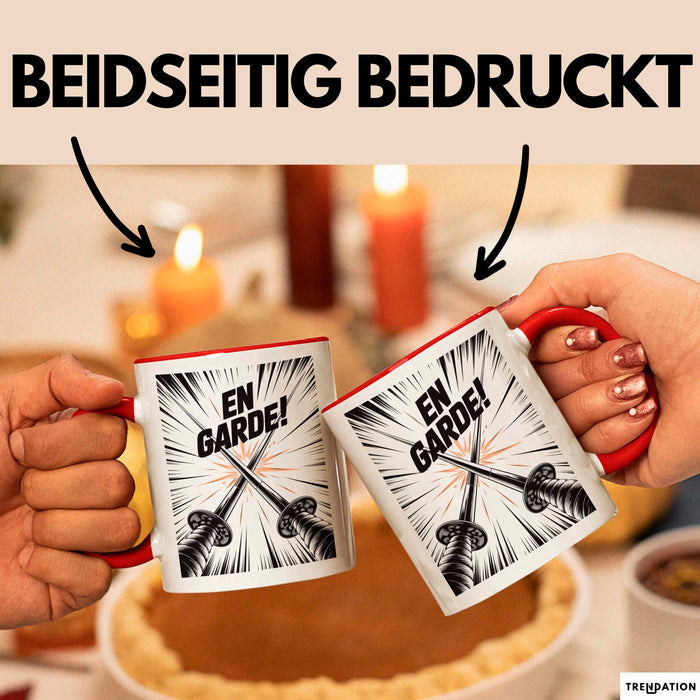 Fechter Tasse Geschenk Lustige Geschenkidee Spruch Für Schwertsport Fans Rot Trendation