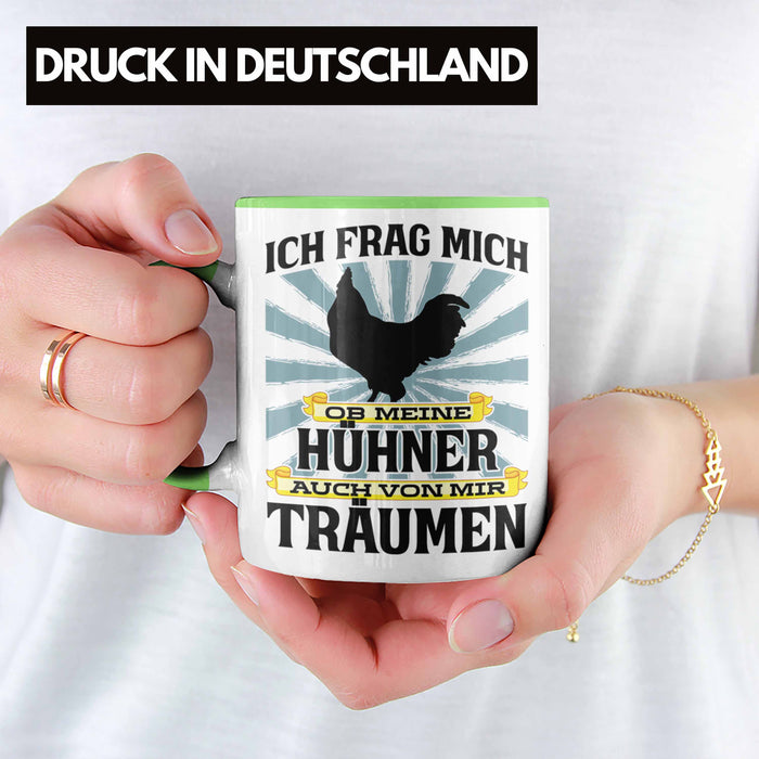 Trendation - Landwirt Spruch Geschenk Tasse Landwirtschaft Geschenke für Männer Traktor Spruch Kaffeetasse Hühner-Flüsterer Bauer Grün Trendation