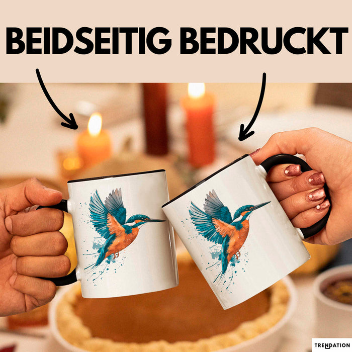 Eisvogel Vogel Tasse Geschenk Lustige Geschenkidee Spruch Schwarz Trendation