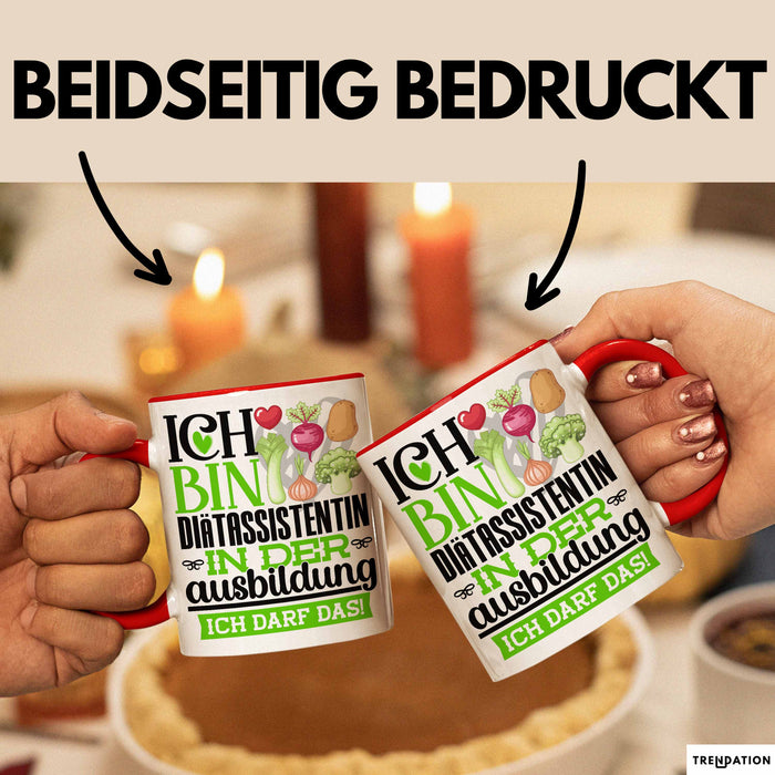Diätassistentin Ausbildung Start Geschenk Tasse Ich Bin Diätassistentin In Der Ausbildung Ich Darf Das Kaffee-Becher Geschenkidee Rot Trendation