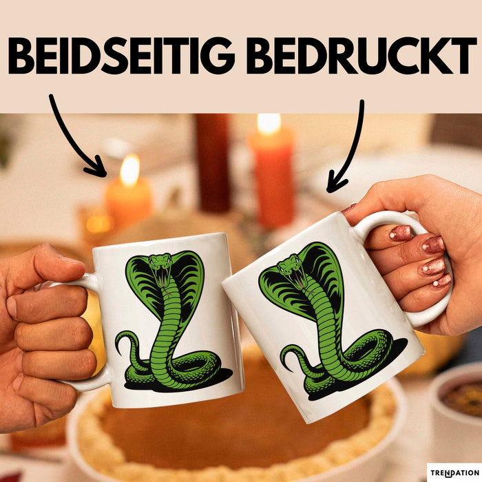 Reptil Schlange Tier Tasse Geschenk Lustige Geschenkidee Spruch Weiß Trendation