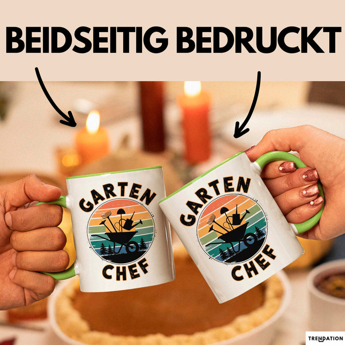 Garten Pflanzen Gärtner Tasse Geschenk Lustige Geschenkidee Spruch Garten Chef Grün Trendation