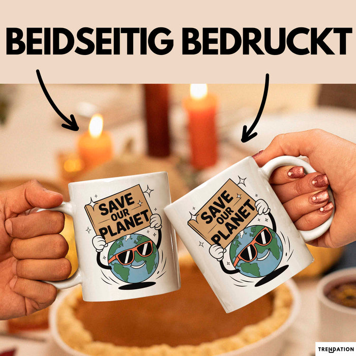 Klima Aktivist Tasse Geschenk Lustige Geschenkidee Spruch Für Planeten Verteidiger Weiß Trendation